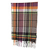 Sjaal Bright country plaid lambswool olive/purple 