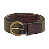 Dames Riem Leather Webbing Belt Khaki