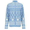 Dames vest Mock Neck Jacquard Dream Blue