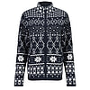 Dames vest Mock Neck Jacquard Navy Blue