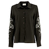 Damesblouse Vera met motief Marron Ecru