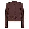 Damesvest Crew Neck Coffee Mel