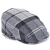 Gallingale tartan flat cap grey/black