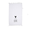 Afbeelding Gastendoekje wit zwart love 2