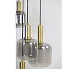 Afbeelding Hanglamp 5L Lekar antiek brons met smoke glas 3