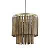 Hanglamp Gularo hout antiek brons S