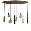 Hanglamp Riva ovaal zwart 8 platinum