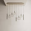 Afbeelding Hanglamp Riva plat ovaal quartz 3