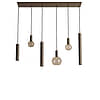 Hanglamp Riva recht 6 lichts platinum
