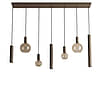 Afbeelding Hanglamp Riva recht 7 lichts platinum 1