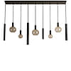 Afbeelding Hanglamp Riva recht 9 lichts zwart 1