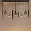Afbeelding Hanglamp Riva recht 9 lichts platinum 2