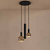 Afbeelding Hanglamp Riva rond 3 lichts zwart 2