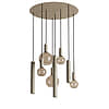 Hanglamp Riva rond 8 lichts quartz