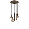 Hanglamp Riva rond 5 lichts platinum