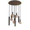 Hanglamp Riva rond 8 lichts platinum