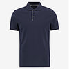 Heren Polo Tailored Preston Tartan Trim Navy