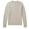Herentrui All over cable crew Neck Vellum