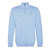 Afbeelding Herentrui Cotton half zip Dark Chambray 1