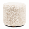 Hocker Bowery Faux Fur White