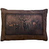 Kussen wild suede look groot Donkerbruin