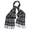 Merino Cashmere Tartan Scarf black/grey 