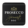 Afbeelding Onderzetter Prosecco zwart, set van 6 1