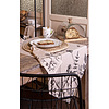 Afbeelding Ontbijtbord beige met zwarte bloemen 3