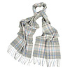 Penshaw check scarf grey/pink 