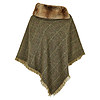 Poncho Silverfir Tweed Thistle