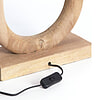 Afbeelding Tafellamp Paceco hout mat naturel L 4