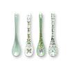 Theelepels set 4 Lily & Lotus Light Green 13cm