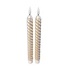 Twisted diner Candle Metallic Champagne 2.2x24.5cm