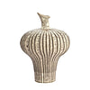 Afbeelding Vaas deco Nevano mat donker bruin creme L 2