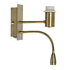 Afbeelding Wandlamp met leeslampje Regina antiek brons 1