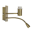 Afbeelding Wandlamp met leeslampje Regina antiek brons 2