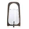 Afbeelding Windlicht Anosy glas hout donker bruin L 1