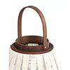 Afbeelding Windlicht Dazio Linnen dk bruin hout S 2