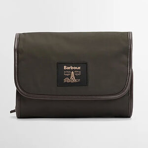 Barbour Wax hangende toilettas olive