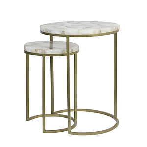 Bijzettafel set van 2 Alfio aniekbrons