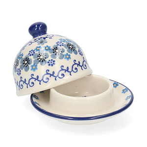 Butter Dish Round - Winter Garden