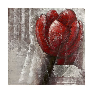 Canvas Schilderij Bloem Rood