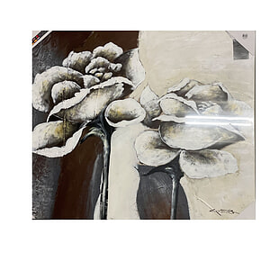 Canvas Schilderij Bloemen wit