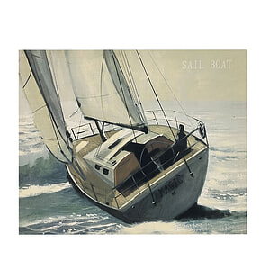Canvas Schilderij Sail Boat-2
