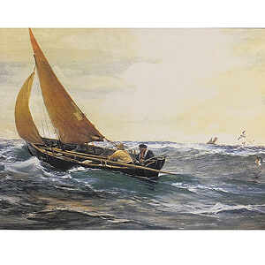 Canvas Schilderij Schip op zee