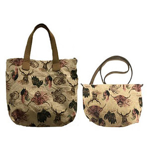 canvas tas set diverse dieren