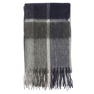 Carrbridge Tartan Scarf Black Slate 