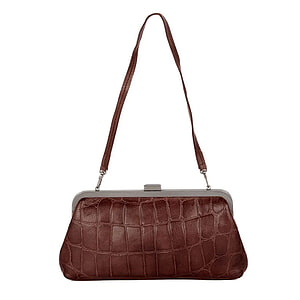 Clutch leer Cherice Dk Brown