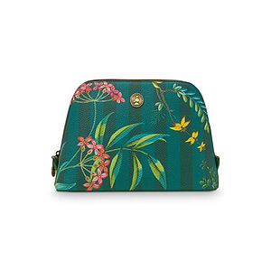 Cosmetic Bag Triangle Fleur Grandeur Green