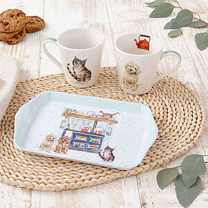 Country Kitchen Mug and Tray Set